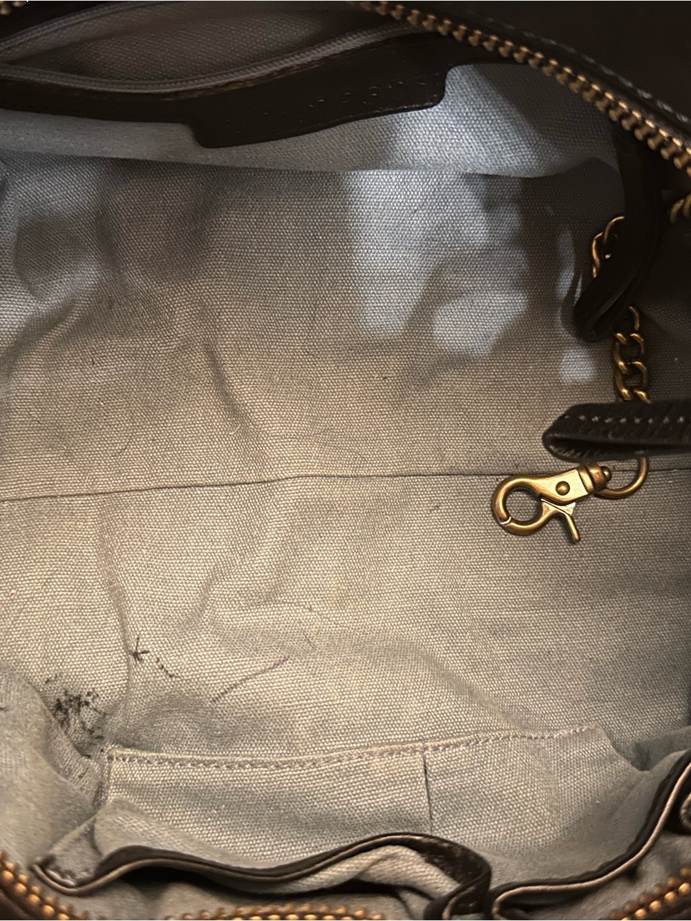 Lockheart Black Shoulder Bag with Gold Accent - Picture 8 of 9